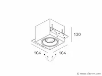 12 x deltalight minigrid in trimless 10 x 10 cm zwart - afbeelding 6 van  7