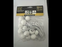 12 x elastiek met bal wit - afbeelding 2 van  2