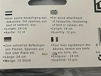 12 x elastiek met bal zwart - afbeelding 2 van  2