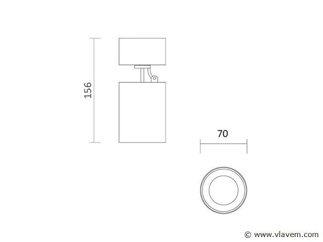 12 x fago kantelbare design spot wit - afbeelding 5 van  6