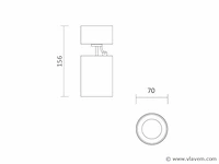 12 x fago kantelbare design spot wit - afbeelding 5 van  6