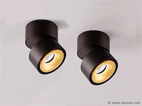 12 x gio 1.0 kantelbare design spot zwart/goud - afbeelding 1 van  8