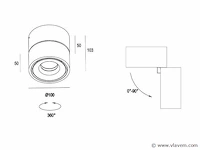 12 x gio 1.0 kantelbare design spot zwart/goud - afbeelding 7 van  8