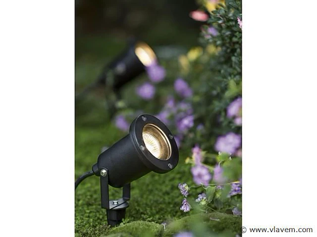 12 x gt focus tuin grond spots zwart - afbeelding 4 van  7