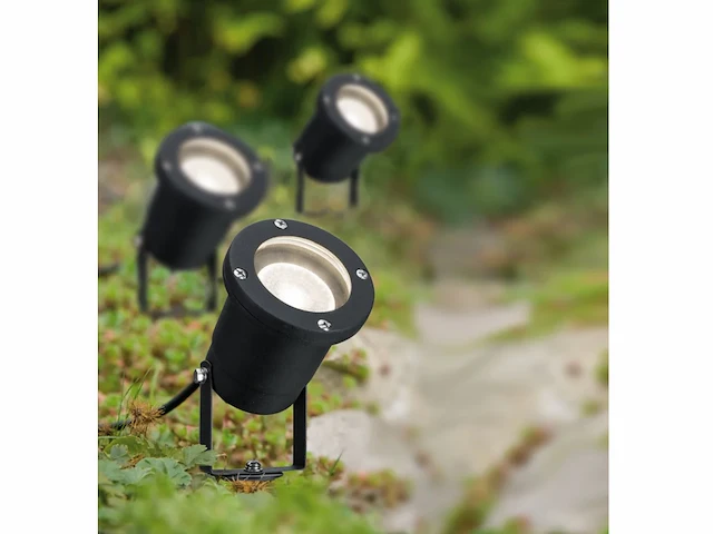 12 x gt focus tuin grond spots zwart - afbeelding 4 van  8