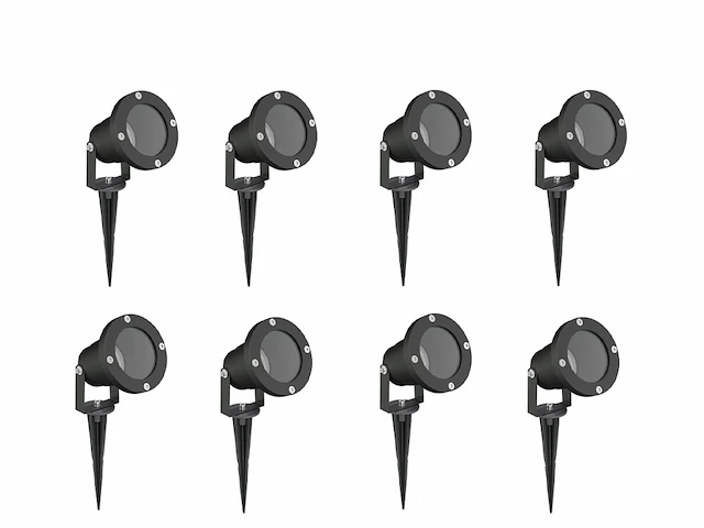 12 x gt focus tuin grond spots zwart - afbeelding 8 van  9