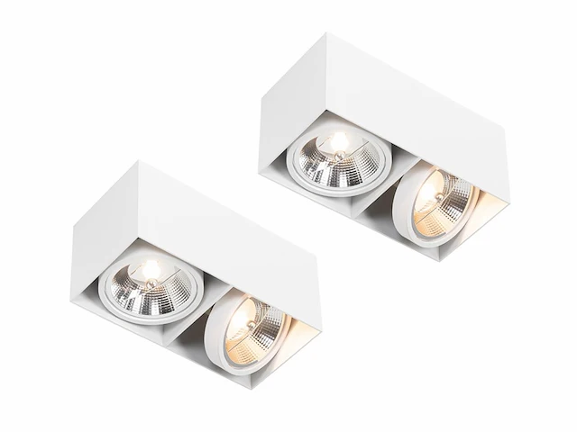 12 x gt kardan ar111 opbouw dubbel wit - afbeelding 1 van  5