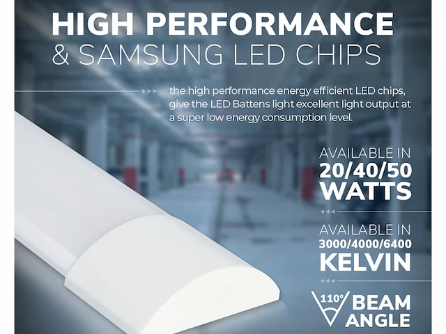 12 x gt slim led batten 18 watt - afbeelding 4 van  9