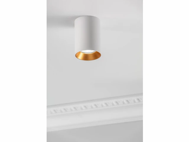 12 x gt tube plafond spot wit/goud - afbeelding 5 van  8