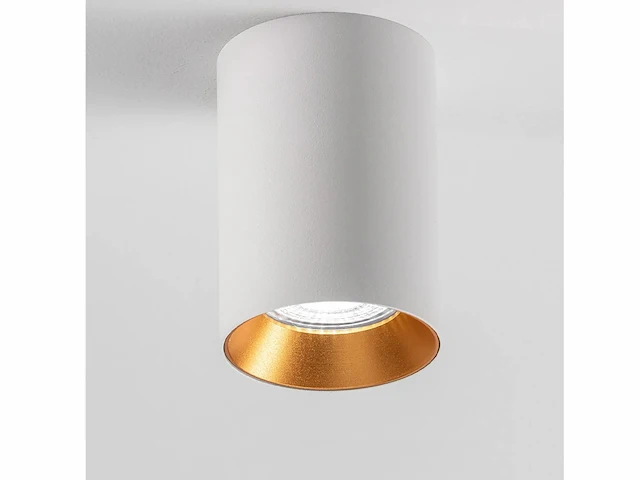 12 x gt tube plafond spot wit/goud - afbeelding 6 van  8