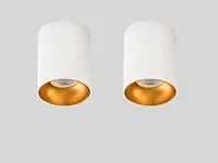 12 x gt tube plafond spot wit/goud - afbeelding 6 van  6