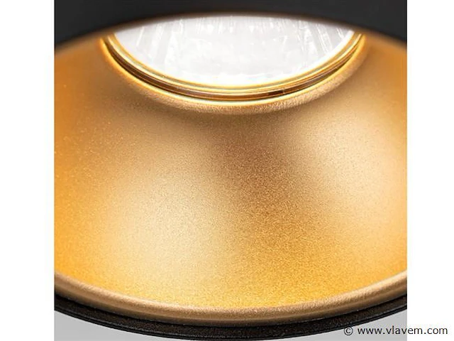 12 x gt tube plafond spot zwart/goud - afbeelding 3 van  8