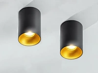 12 x gt tube plafond spot zwart/goud