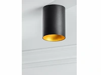12 x gt tube plafond spot zwart/goud - afbeelding 2 van  9