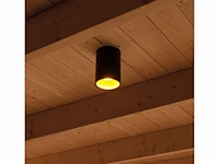 12 x gt tube plafond spot zwart/goud - afbeelding 4 van  9