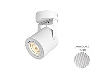 12 x gu10 opbouwspot armatuur cilinder zand wit draaibaar - afbeelding 3 van  8