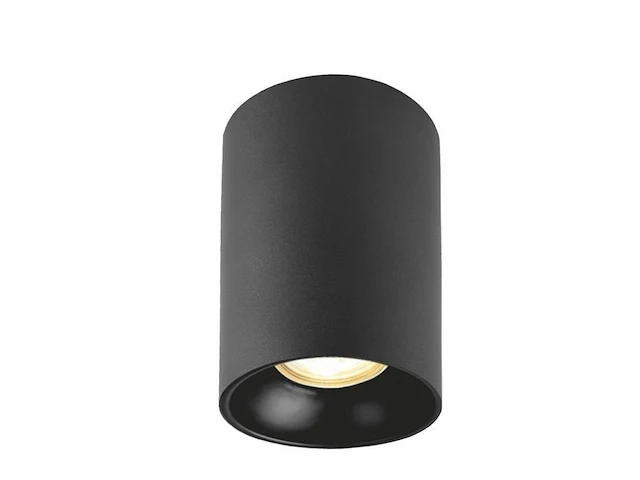 12 x gu10 opbouwspot armatuur cilinder zand zwart - afbeelding 1 van  6