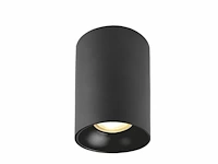 12 x gu10 opbouwspot armatuur cilinder zand zwart - afbeelding 1 van  6