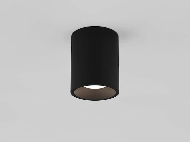 12 x gu10 opbouwspot armatuur cilinder zand zwart - afbeelding 2 van  6