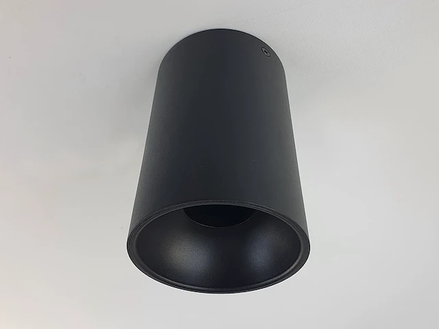 12 x gu10 opbouwspot armatuur cilinder zand zwart - afbeelding 4 van  6