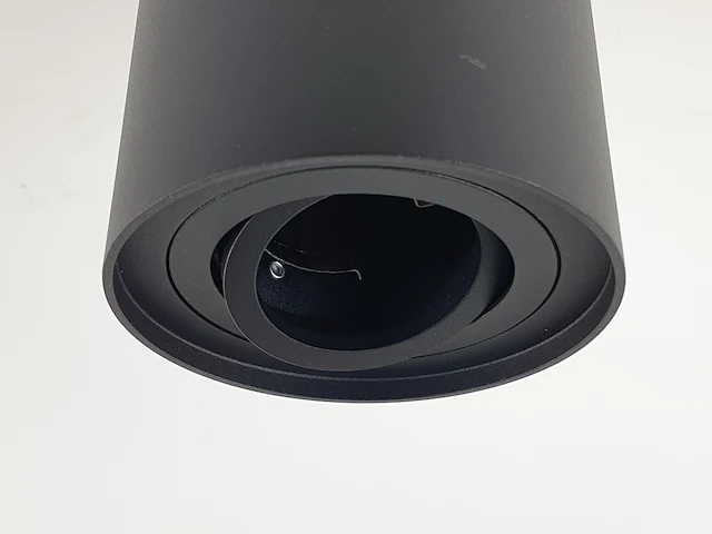 12 x gu10 opbouwspot armatuur zwart kantelbaar 12,5cm - afbeelding 5 van  7