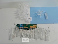 12 x hangdeco acryl kaars + 7 x ster acryl - afbeelding 2 van  3