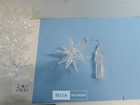 12 x hangdeco acryl kaars + 7 x ster acryl - afbeelding 3 van  3