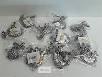 12 x hangdeco vogel zilverglitter 11 cm - afbeelding 2 van  3