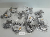 12 x hangdeco vogel zilverglitter 11 cm - afbeelding 2 van  3