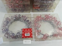 12 x kaarsring mix roze/paars - afbeelding 3 van  3