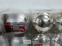 12 x kerstbal pvc zilver 10 cm - afbeelding 3 van  3