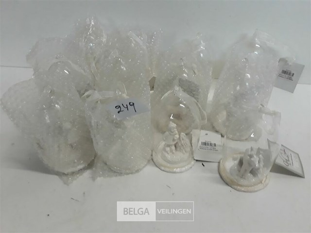 12 x kerstfiguur in glas als kerstbal 2 assorti - afbeelding 1 van  3