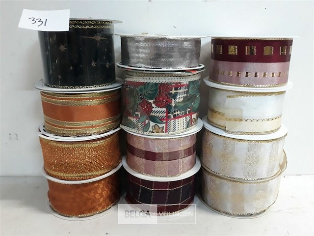 12 x kerstlint mix - afbeelding 3 van  3