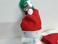 12 x kerstmuts met lampjes - afbeelding 3 van  3