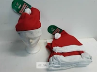 12 x kerstmuts met lampjes