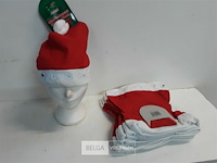 12 x kerstmuts met lampjes