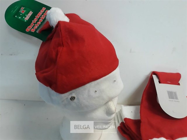 12 x kerstmuts met lampjes - afbeelding 3 van  3