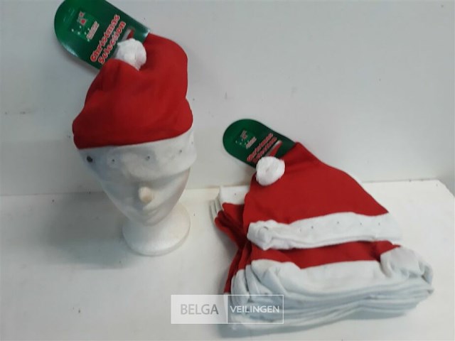 12 x kerstmuts met lampjes - afbeelding 1 van  3