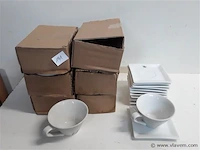 12 x koffietas + onderbord - afbeelding 1 van  2