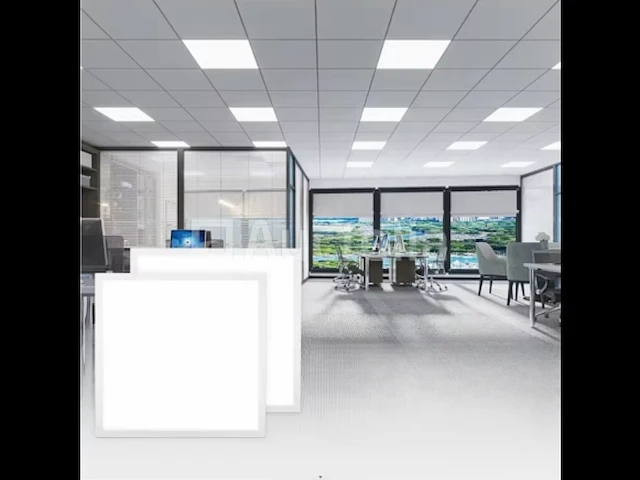 12 x led paneel 48w - 60cm x 60cm - 6500k koud wit - afbeelding 1 van  5