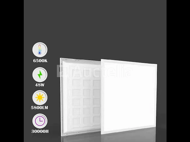 12 x led paneel 48w - 60cm x 60cm - 6500k koud wit - afbeelding 5 van  5