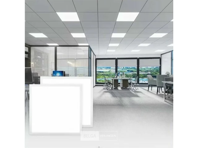 12 x led paneel 48w - 60cm x 60cm - 6500k koud wit - afbeelding 1 van  6