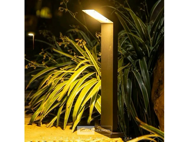 12 x led tuinlamp 10w – 60 cm – 3500k warm wit – 1000 lm – ip54 waterdicht – zwart (sla-64) - afbeelding 2 van  5