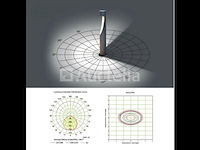 12 x led tuinlamp 12w– 60 cm – 3500k warm wit – 1000 lm – ip54 waterdicht – zwart (sla-35) - afbeelding 5 van  5