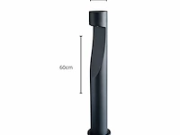 12 x led tuinlamp 12w– 60 cm – 3500k warm wit – 1000 lm – ip54 waterdicht – zwart (sla-35) - afbeelding 3 van  5