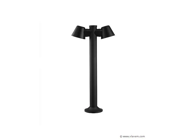 12 x led tuinlamp – 2 x gu10 draaitafels – 60 cm – ip54 waterdicht – zwart (sla-34) - afbeelding 2 van  5
