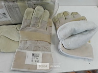 12 x lederen werkhandschoen met wol maat 10 - afbeelding 3 van  3