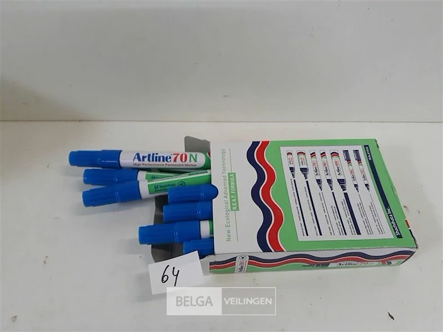 12 x marker art-line blauw dunne punt 1,5 - afbeelding 1 van  3