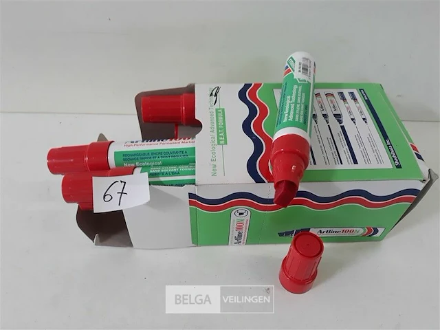 12 x marker art-line rood brede punt 7,5 -12 - afbeelding 1 van  3