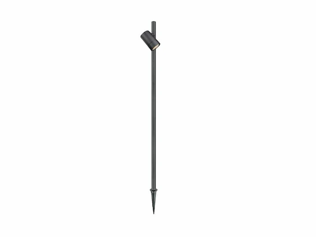 12 x modern lange prikspot tuinlamp gu10 fitting zand zwart draaibaar waterdicht - afbeelding 2 van  4